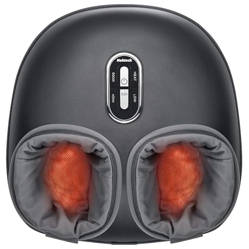 Nekteck Shiatsu Foot Massager with Heat [2026 Upgraded], 3 Modes Deep Kneading
