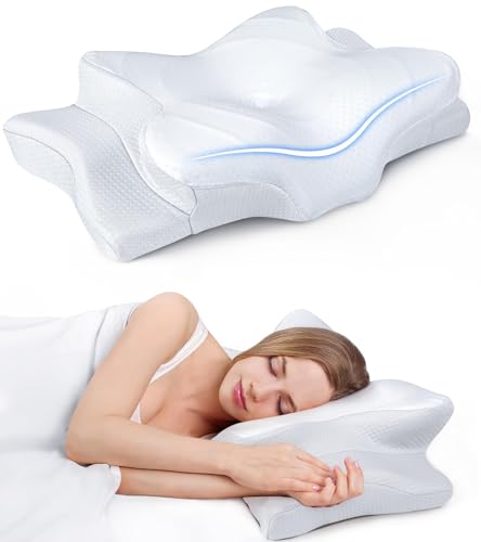 Ultra Pain Relief Cooling Pillow for Neck Support, Adjustable Cervical Pillow Cozy