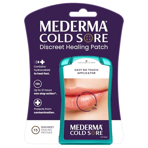 Mederma Cold Sore Discreet Patch, Hydrocolloid Gel, 15 Patches | Relieves Redness