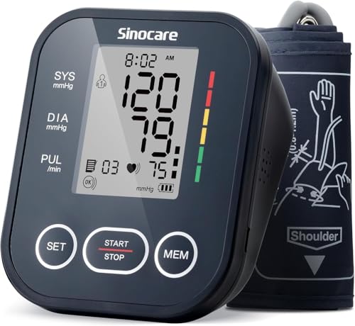 Sinocare Blood Pressure Monitor, Upper Arm Blood Pressure Monitors for Home Use,