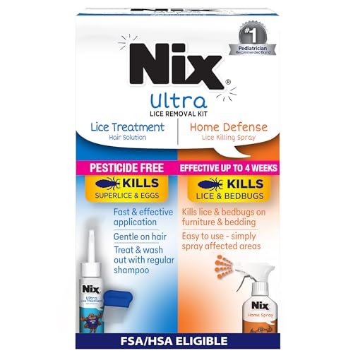 Nix Lice Treatment and Home Kit, Ultra Solution (3.4 Fl Oz), Home