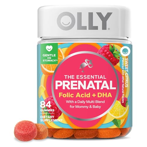 OLLY Prenatal Multivitamin Gummy, Daily Blend for Mommy & Baby - 84