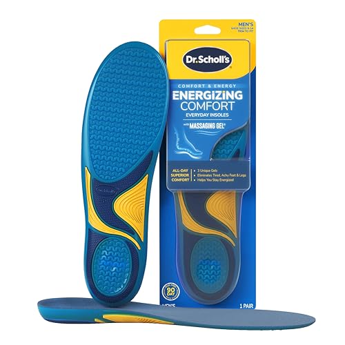 Dr. Scholl’s Energizing Comfort Men’s Everyday Insoles with Massaging Gel | Shoe