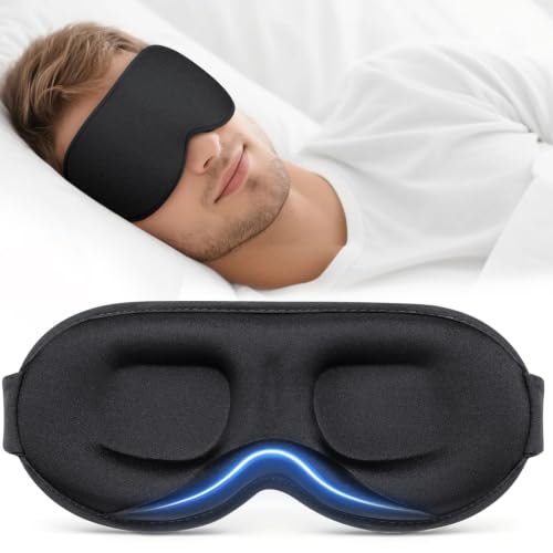 Vynix® Sleep Mask for Men Women - 100% Blackout Eye Masks for