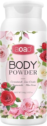 AOAO Women's Body Powder, Anti-Chafing Sweat Control for Underarms, 3.53oz | Natural