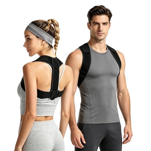 sundpik Posture Corrector for Women and Men, Adjustable Upper Back Brace | Breathable Back Support Straightener, Pain Relief from Lumbar, Neck, Shoulder, and Clavicle