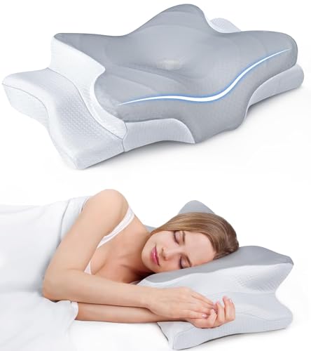 Ultra Pain Relief Cooling Pillow for Neck Support, Adjustable Cervical Pillow Cozy