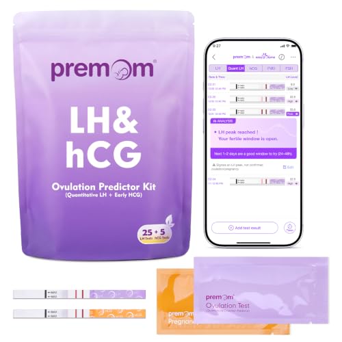 Premom Ovulation Test Strips: Track Quant LH Level - 25 LH &