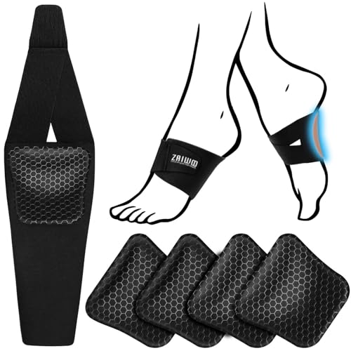 ZAIWOO Wearable Arch Support Inserts for Women & Men – 2 Adjustable Heights | Non-Slip Breathable – Plantar Fasciitis Relief Arch Band for Flat Feet, High Arches, Enhancing Everyday Walking Comfort