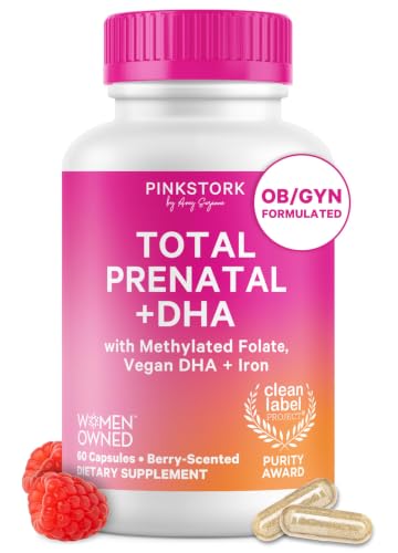 Pink Stork Total Prenatal Vitamin + DHA, Iron, Folate | Clean Label