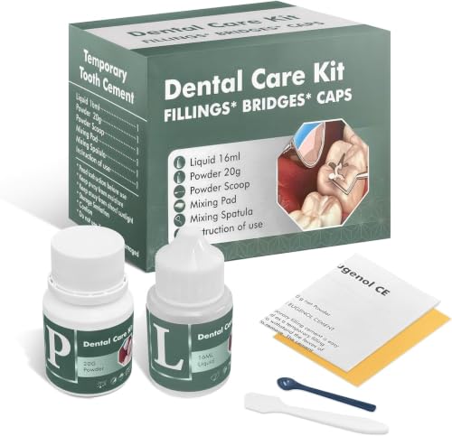 Tooth Repair Kit, Zinc Oxide Eugenol Cement for Cavities Filling | Dental Care Kit for Broken, Chipped, or Missing Teeth; Temporary Filling and Crown Repair at Home