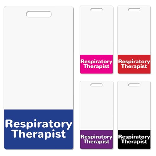 Besoar 5 Pack Respiratory Therapist Badge Buddy Card Holder - Vertical RT