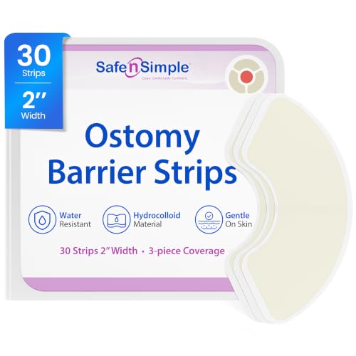 Safe n' Simple Elastic Hydrocolloid Ostomy Barrier Strips - 2" - 30