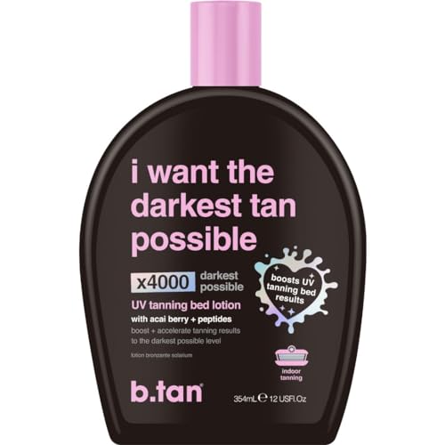 b.tan UV Tanning Bed Lotion - Extreme Dark Tinted Tan Accelerator |