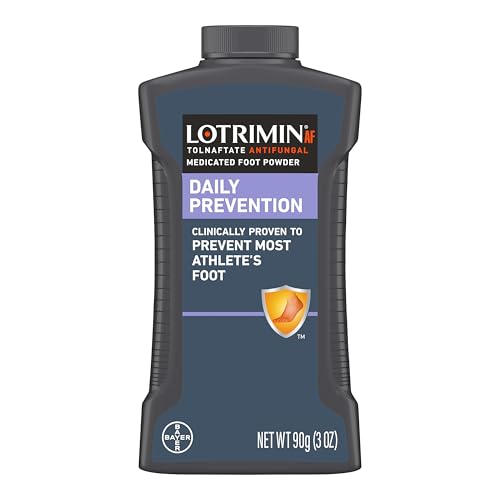 Lotrimin Athlete's Foot Daily Prevention Medicated Foot Powder Bottle, 3 Ounce