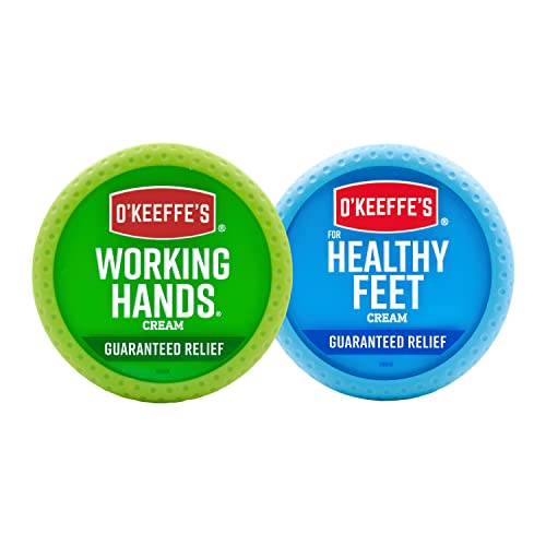 O'Keeffe's Working Hands Hand Cream (3.4 oz Jar) and Healthy Feet Foot