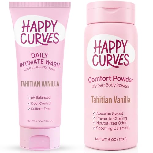 HAPPY CURVES Whole Body Dusting Powder Deodorant & Feminine Wash