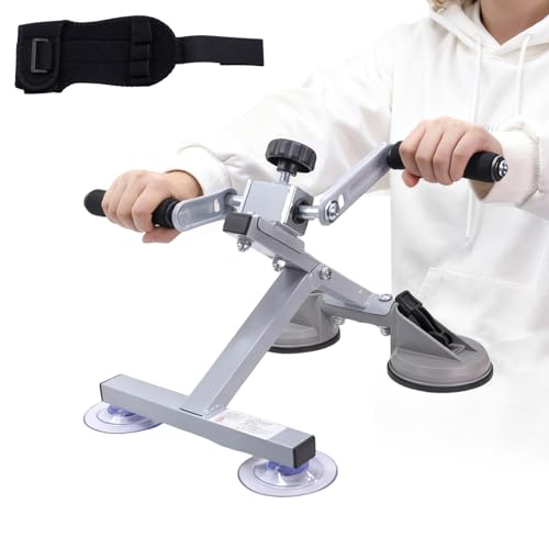 Jeogejin Hand Bike for Physical Therapy, 3 Modes Arm Bicycle Exerciser | Portable Tabletop Hand Bicycle Exerciser, Adjustable Resistance, for Arm/Shoulder/Wrist, Home/Office Use (with Rehab Gloves)