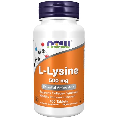 NOW Supplements, L-Lysine 500 mg, Amino Acid, 100 Tabs