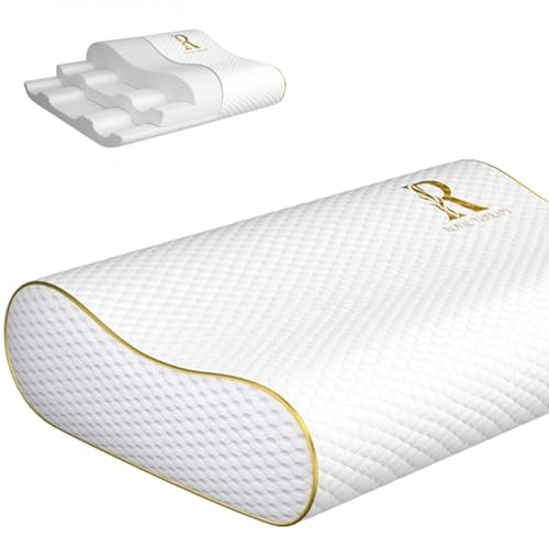 Royal Therapy Memory Foam Pillow, Queen Neck Pain Relief, Contour Cervical Pillow,