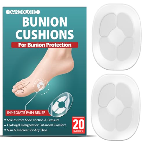 OAKDOLCHE 20 Ct Hydrogel Bunion Cushions for Shoe Pressure & Friction |