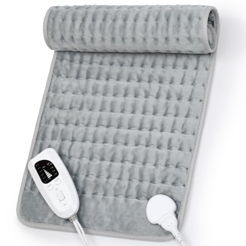 Heating Pad,Electric Heating Pad,Heating Pad for Back,Light Gray,24x12Inch | Heating Pad for