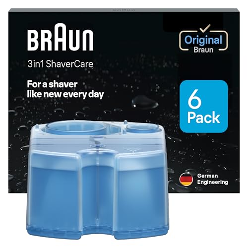 Braun Clean & Renew Refill Cartridges CCR, Replacement Shaver Cleaner Solution for