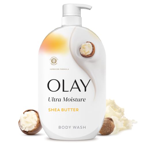 Olay Body Wash for Women, Ultra Moisture Shea Butter Scent, 35 fl oz | 24/7 Moisture Barrier Repair | Hydrating Formula for Visibly Healthy Skin | Vitamin B3 & Hyaluronic Acid for All Skin Types