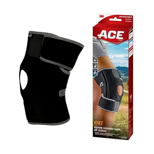 ACE Brand Adjustable Knee Brace with Side Stabilizers Provides Support & Compression