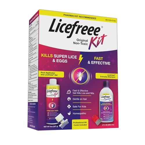 Licefreee Kit All-in-One Complete Lice Treatment with Spray, Shampoo & Comb |
