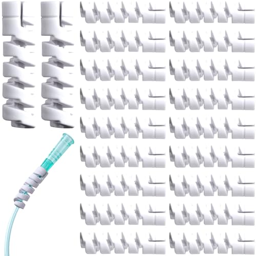 VARMDUKKE 20pcs Oxygen Tube Support Crimp Straightener, White