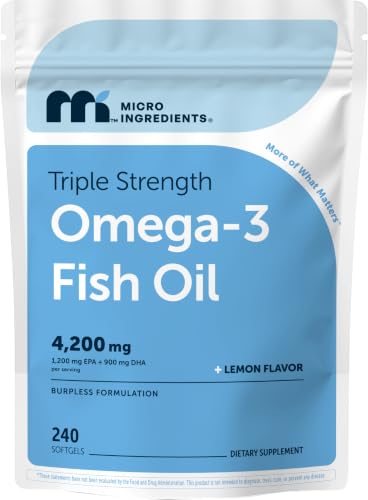 Triple Strength Omega-3 Fish Oil 4,200 mg Per Serving, 240 Softgels |