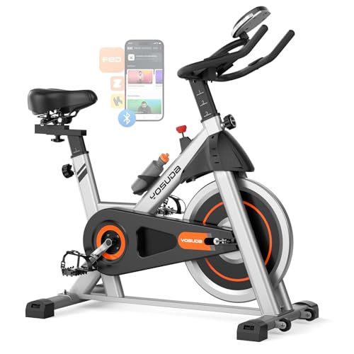 YOSUDA Exercise Bike, Brake Pad Stationary Bike for Home with Exclusive App,