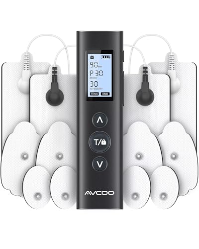 AVCOO 30 Modes TENS EMS Unit Muscle Stimulator for Pain Relief, 12