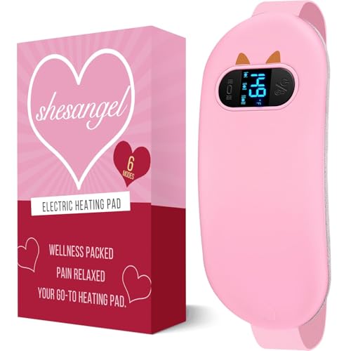 Portable Heating Pad for Period Cramps: 6 Heat Levels & 6 Massage
