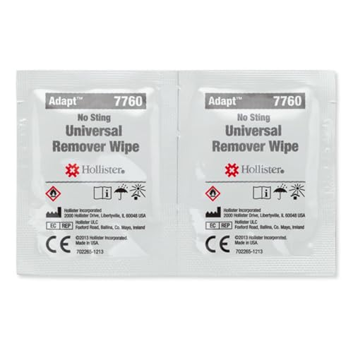 Hollister 7760 Adapt Universal Remover Wipes, Pack of 50 – Adhesive Remover for Skin, Medical Supplies