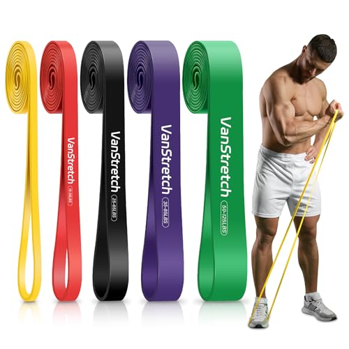 VanStretch Resistance Bands for Working Out,5-Level Elastic Exercise Bands | Pull Up