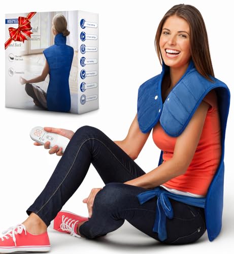 Heating Pad for Neck Shoulders and Back, 2.7lb Weighted Heat Pad for
