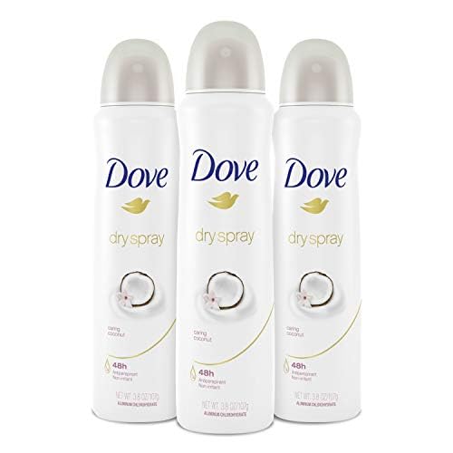 Dove Advanced Care Dry Spray Antiperspirant Deodorant Caring Coconut 3 Count For