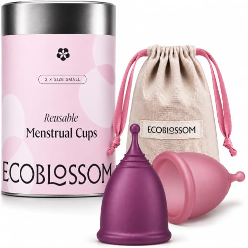 Ecoblossom Menstrual Cups, Period Cup for Women, Menstrual Disc Alternative | (Small,