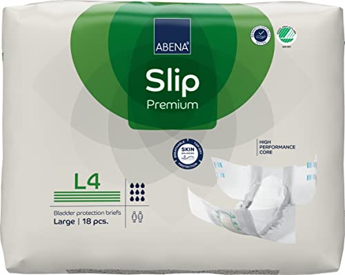 Abena Slip Premium Incontinence Briefs, Level 4, (Small to Extra Large Sizes),