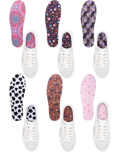 Velmitten 6 Pairs Sockless Shoe Liners for Women Men Flats, Vibrant Style