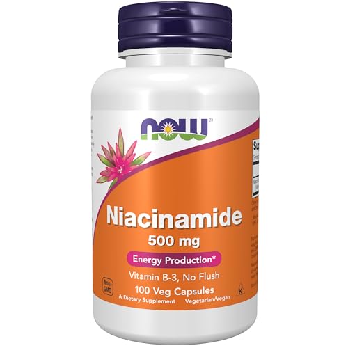 NOW Supplements, Niacinamide (Vitamin B-3) 500 mg, 100 Veg Caps