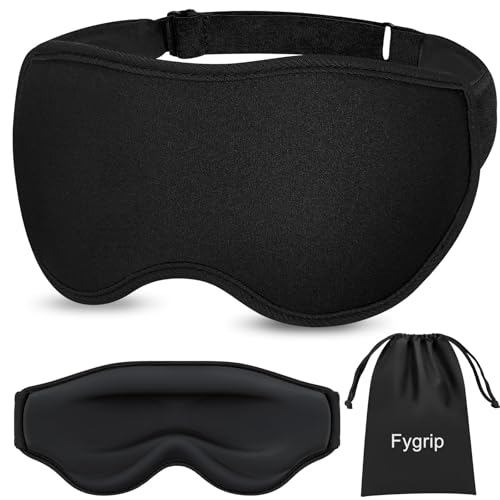 Fygrip 3D Eye Mask Sleep Mask for Men & Women, Black |