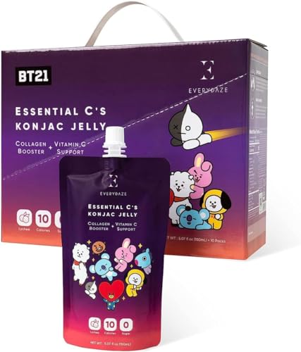 EVERYDAZE BT21 Essential C’s Konjac Jelly | Lychee | Plant-Based Collagen Booster