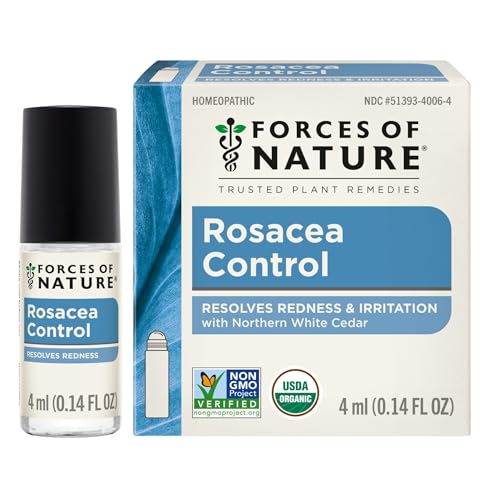 Forces of Nature Natural, Organic Rosacea Treatment Fast Acting, Relief for Redness,