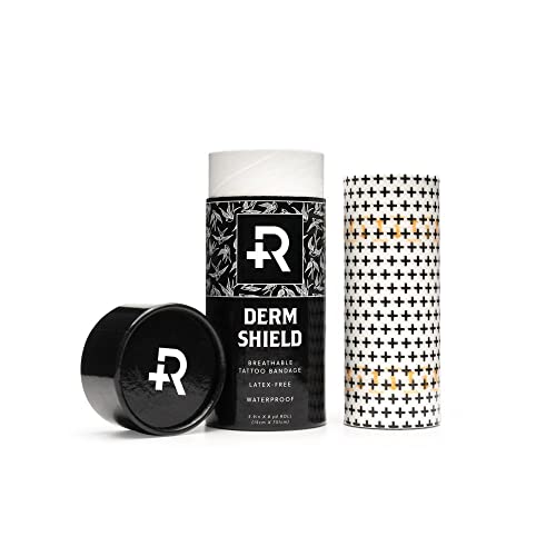 Recovery Aftercare Derm Shield Tattoo Cover Up Patch - Latex-Free & Waterproof Tattoo Aftercare Bandage - Transparent Matte Film - Breathable & Flexible - Promotes Healing & Skin Renewal (5.9" x 8 yd)