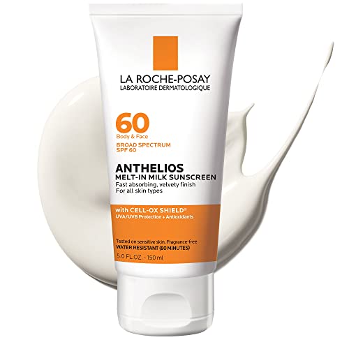 La Roche-Posay Anthelios Melt-In Milk SPF 60 Sunscreen for Face & Body,