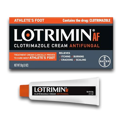 Lotrimin® AF Cream, Athlete's Foot 1% Clotrimazole Antifungal Cream Treatment, Clinically Proven