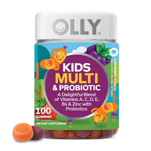 OLLY Kids Multivitamin & Probiotic Gummy, Digestive Support - 100 Count |